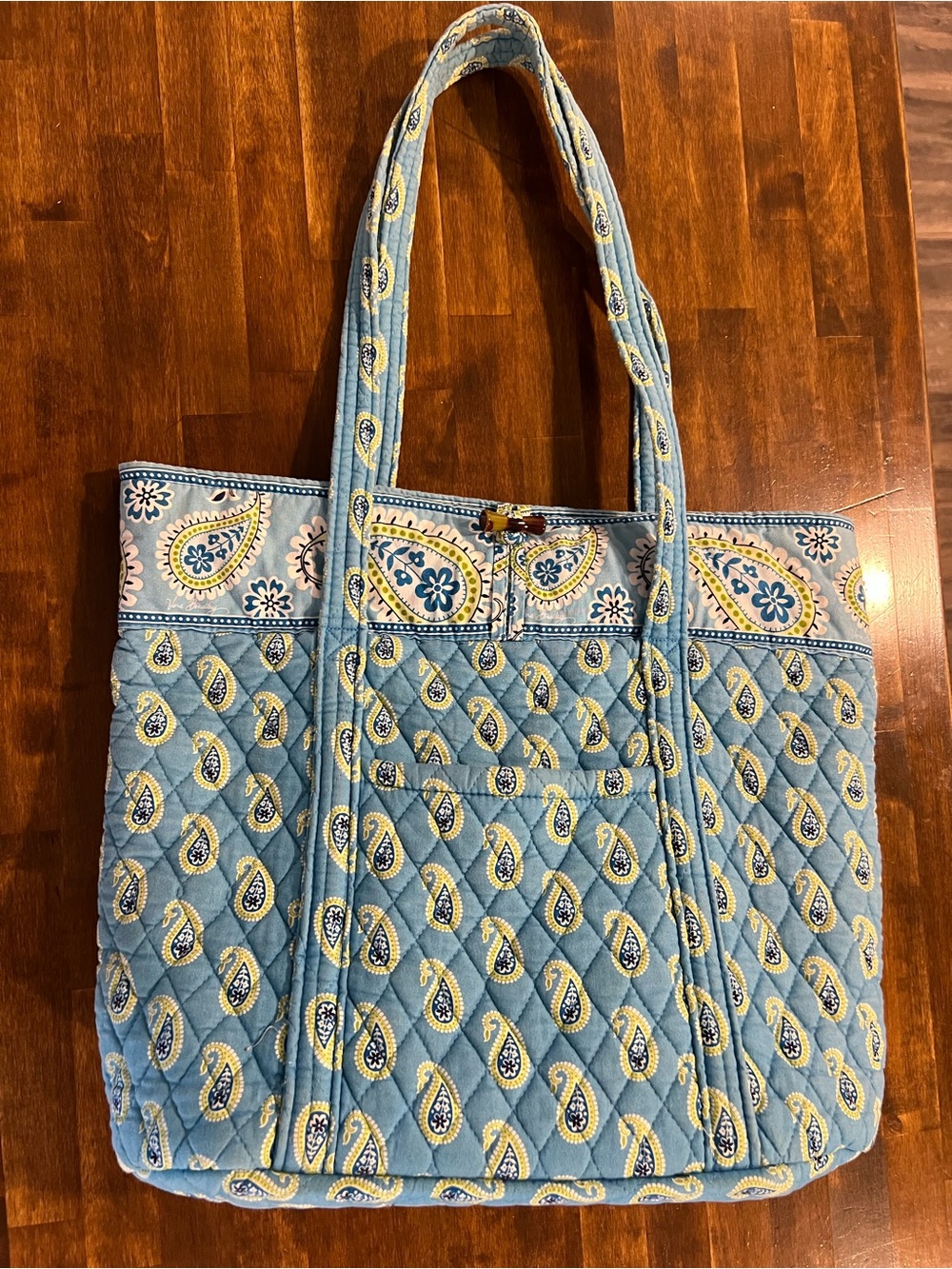 Vera Bradley Bermuda Blue (retired) Large Tote Bag - Picture 3 of 9